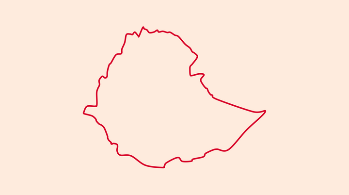 Obrysová mapa Etiopie