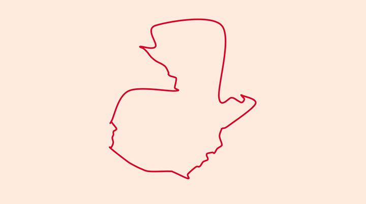 Obrysová mapa Guatemaly