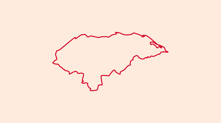 Obrysová mapa Hondurasu