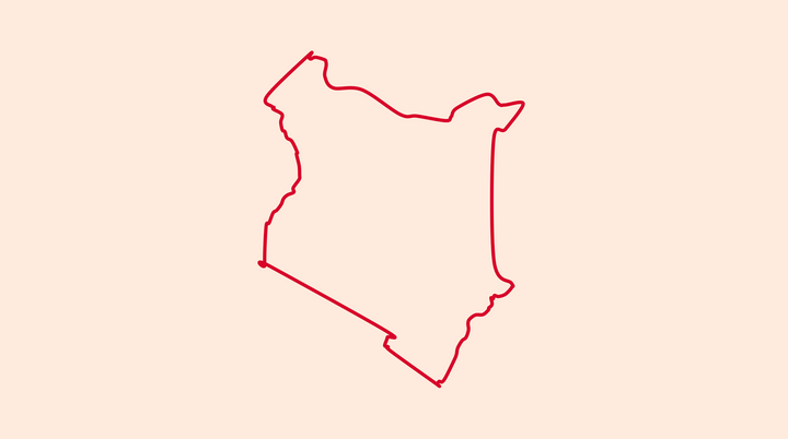 Obrysová mapa Keni