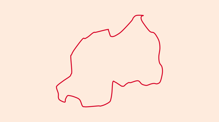 Obrysová mapa Rwandy