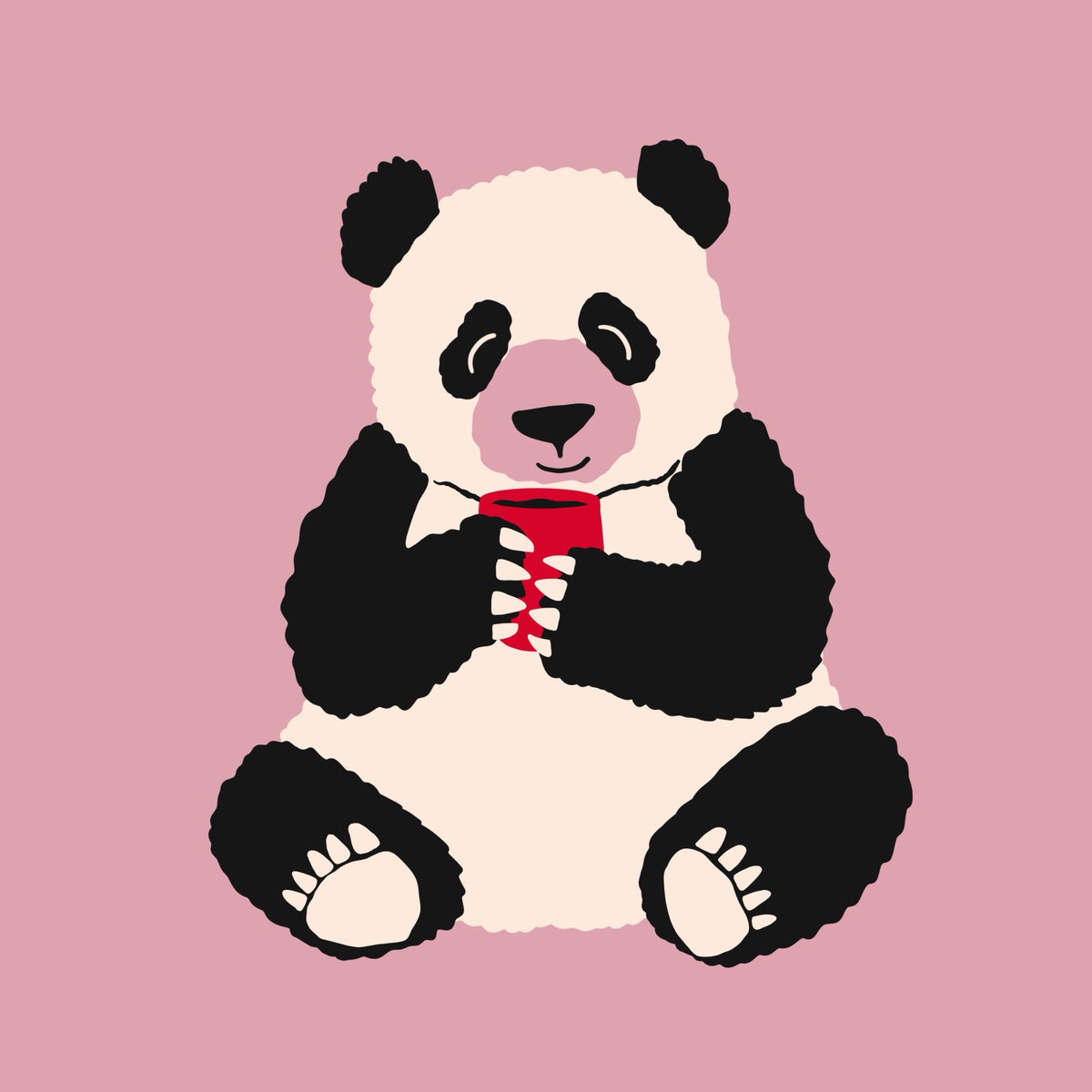 Dárková karta Two Beans: panda s hrnkem kávy